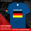 Deutschland Deutschland Baumwolle T-shirt Custom Jersey Fans DIY Name Nummer Marke High Street Fashion Hip Hop Lose Casual T-shirt 220616
