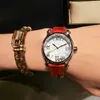 Zegarek damski Zegarki świecące Automatyczne nakręcanie diamentowe Mechanizm kwarcowy Szafir Wodoodporny 36 mm Dla kobiet Wielokolorowy skórzany pasek