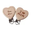 Houten fopspeen clip natuurlijke beukenhout baby fopspeen houders dummy clips diy bijtring nippel ketting accessoire