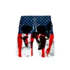 NOWOŚĆ SKULL EAGLE USA FLAG FLAG 3D TRUNKS TRUNKS Summer Nowe szybkie sucha plaża Krótkie spodnie Mężczyźni Hip Hop Krótkie spodnie plażowe Ubrania plus rozmiar S-7xl 006