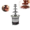 Dining kitchen 4 tiers stainless steel chocolate fountain melting maker machine