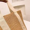 Bolsa de palha de palha de verão bolsa de cesta de moda bolsa de ombro de moda saco de compras