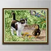 Colorido Kitten e Gosling Style Diy Handmade Stitch Border Tools Golwork Sets Counted Print On Canvas DMC 14ct 11ct Cloth