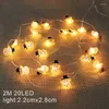 Julekorationer Santa Claus Snowflake Xmas Tree LED String Lights Garland Decoration For Home Year Gift 2022 OrnamentChristmas