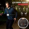 Rechargeable camping flashlight running LED chest lights night reflective Belt waterproof cycling lamps with safety warning for walking jogging hiking fishing