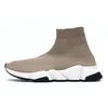 DESINGER SOCK SHOES WOMENS MENSフラットランニングシューズブラックシューズベージュクリアソールボルトグラフィティレースアップソックスブーツLuxurysデザイナープラットフォームスニーカー