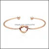 Bracelet Bracelets Bijoux Fille Simple Noeud Coeur Style Fil Ouvert Fête De Mariage Mode Femmes Amour Accessoires Dht6M