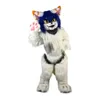 Performans Beyaz Husky Fox Köpek Maskot Kostümleri Cadılar Bayramı Fantezi Partisi Elbise Karikatür Karakter Karnaval Xmas Reklam Doğum Günü Partisi Kostüm Kıyafet