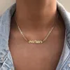 Dodoai Oude Engelse naam Ketting Men Women Personalisatie Gepersoonaliseerde brief Goud aangepaste kettingen Cubaanse ketens juwelen Gift