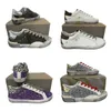 Superstar Mixed Leather Graffiti Shoes For Glitter Fabric And Leopard-Print Suede Sneakers With Worn Canvas Low-Top Do-old Dirty Man Women Distressed Casual shoes