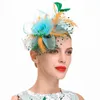 ベレー帽の魅力者は、女性の花のメッシュリボンフェザーフェドーラスヘッドバンドまたは女子ベレットのためのクリップカクテルティーパーティーヘッドウェイワーベレ