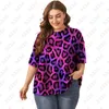 6xl Негабаритная женская футболка с короткими рукавами леопардовые топа