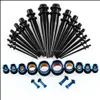 Plugs Tunnels Body Jewelry 6 Colors 14G-00G 36Pcs/Set Ear Gauges Stretching Kit Tapers Rings Single Flare Plug Dhvj5