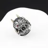 Bague Dragon Vintage avec barbe de couleur or dominatrice, accessoires de bijoux en argent Sterling 925