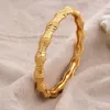 Bangle Dubai 1pcs/Lot Gold Color Bracletballets для женщин -девочка Ислам мусульманский арабский ближневосточный свадебный медный украшение Bresslate melv22