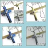 Pierścień BIBLES Cross Titanium Stal Naszyjnik męski Para nierdzewna Para YP028 Arts and Crafts Pendant z Drop Reliody 2021 Pendants Arts Prezenty