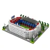 PZX 9912-2 3500PCS الهندسة المعمارية إسبانيا برشلونة نادي كرة القدم معسكر NOU Stadium Diamond Building Toys Model للأطفال X01257V