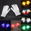 Magic Kleurrijke Regenboog LED Gloeiende Handschoenen Nieuwigheid Hand Bones Stage Finger Toon fluorescerende Dans Knipperende Handschoenen FY5146