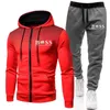 Designer hiver 3XL hommes à capuche correspondant survêtement survêtement décontracté Patchwork 2 pièces Jogging ensemble costumes solide vêtements de sport de gymnastique