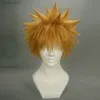 Bleach Kurosaki Ichigo Pain Short Cosplay Wigs For Man Boys Heat Resistant Synthetic Hair Anime Costume Wig L220802