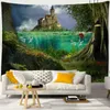 Tapestry Mountain Sea Jungle Carpet Wall Hanging Bohemian Nature Landscape Psyc