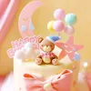 Weitere festliche Partyzubehör: Cartoon-reizender Bären-Geburtstags-Stern-Mond-Kuchenaufsatz, Kinderthema, Baby-Dessert-Dekoration, Kuchen backen