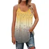 Vrouwen sexy tanktops mouwloze ronde nek bloem geprinte losse tanks casual plus size mode kleding top camisetas mujer 2022 l220706