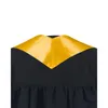 Ensembles de vêtements Graduationmall Adulte Graduation Plain Stole Satin Fabric In GoldClothing
