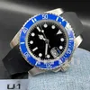 U1 factory Mens Automatic Mechanical Watch 41MM Rubber Strap Ceramic Ring sapphire Super Luminous Swimming sports wristwatches montre de