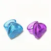 Custodia per ombretto a forma di cuore blu Scatole per imballaggio Elegante mini anello viola Scatola per rossetto trasparente a forma di fiore Piccolo campione Balsamo per labbra Compatto cosmetico vuoto in plastica