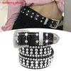 Cinture Bling Cintura da donna Cintura con strass di cristallo Cinturino regolabile con borchie di diamanti Moda per pantaloncini SacchiCinture