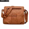 Annmouler Luxury Women ombro ombro de couro PU Mensageiro Brown Bolsetes Crossbody 2022 Brand feminino Soft Tote Bag