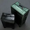 All aluminummagnesiumlegering Bagage Kvinnlig och manlig aluminium Frame Trolley Case Multisize Pure Metal J220707