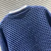 New AOP jacquard letter knitted sweater in autumn / winter 2022acquard knitting machine e Custom jnlarged detail crew neck cotton csgss5gvy