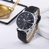 Polshorloges modeheren horloges vrouwen luxe lederen band mannelijke kwarts kijken hoogwaardige polshorloge elegante mannen jurk clockwristwatches