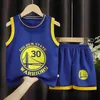 Novo verão de roupas infantis de roupas de basquete de basquete de roupas infantis Terno para meninos de verão Summer Thin Colle