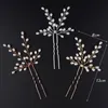 Headpieces Silver Gold Pearl Bridal Hairpins Vintage Women Wedding Hair Accessories smycken Handgjorda party Brides Headdress Girls Headpieceh