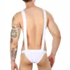 Underpants Sexy Mens Undershirts Man G-string Thongs Sissy Leotard Clubwear Wrestling Singlet Gay Backless Briefs Mans Penis Pouch BodysuitU