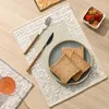 Creative Handmade Shell Placemats Round Rectangle Table Placemat Shell Decoration Anti- Dining Table Mat Plate Insulation Pad