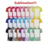 NEU!!! Sublimation gebleichte Hemden Partybevorzugung Wärmeübertragung Blanko-Bleichhemd Polyester-T-Shirts US-Männer Frauen Partyzubehör 2022
