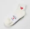 Chaussettes de créateurs de la marque en japonais humain de broderie d'ours polaire sport de couleur une couleur masculée hydratage à tube court blanc chaussettes de femmes 7306329