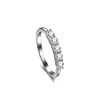Met Doos Vrouwen Ringen 5 Stks Ronde 5a Cubic Zirconia Ring Luxe Sieraden 925 Sterling Zilver Wit Diamant Bruiloft Verlovingsring voor Bruid Friend Gift Maat 5-10