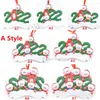 17 Stil 2022 Weihnachtsharz Anh￤nger Ornamente Baumdekorationen Weihnachtsmann Familie DIY Name