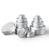 Lege aluminium lippenbalsemcontainers cosmetische crème potten fles ronde kaarsen metalen doos verpakking met schroefdeksels voor cosmetica -accessoires