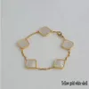 Bracciali firmati in argento Bracciale Van Clover Quadrifoglio in oro 18 carati Ciondolo con amore in oro con diamanti in cristallo per le donne Ragazza Matrimonio Festa della mamma Gioielli logo originale