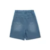 Jeans denim shorts mannen ster patchwork zomerontwerper heren gebleekte retro grote maat korte broek broek broek