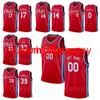 Tobias Harris Jersey 12 Joel Embiid 21 Ben Simmons 25 Seth Curry 31 Shake Milton 18 Zwart Rood Wit Beige