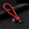 Keychains Leather Car Key Chain Men's High Quality Pendant Cowhide Hand Woven Women's Creative Gift Decorative LanyardKeyC320f