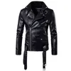 Nuova giacca in pelle casual per la giacca motociclistica in pelle putta per moto maschi con cerniera diagonale con cerniera diagonale giacca in pelle di grandi dimensioni M-5xl L220801