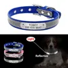 Reflective Personalized Leather Dog Cat ID Custom Engraved Puppy Nameplate Collars For Small Pets Cats XSM 220622